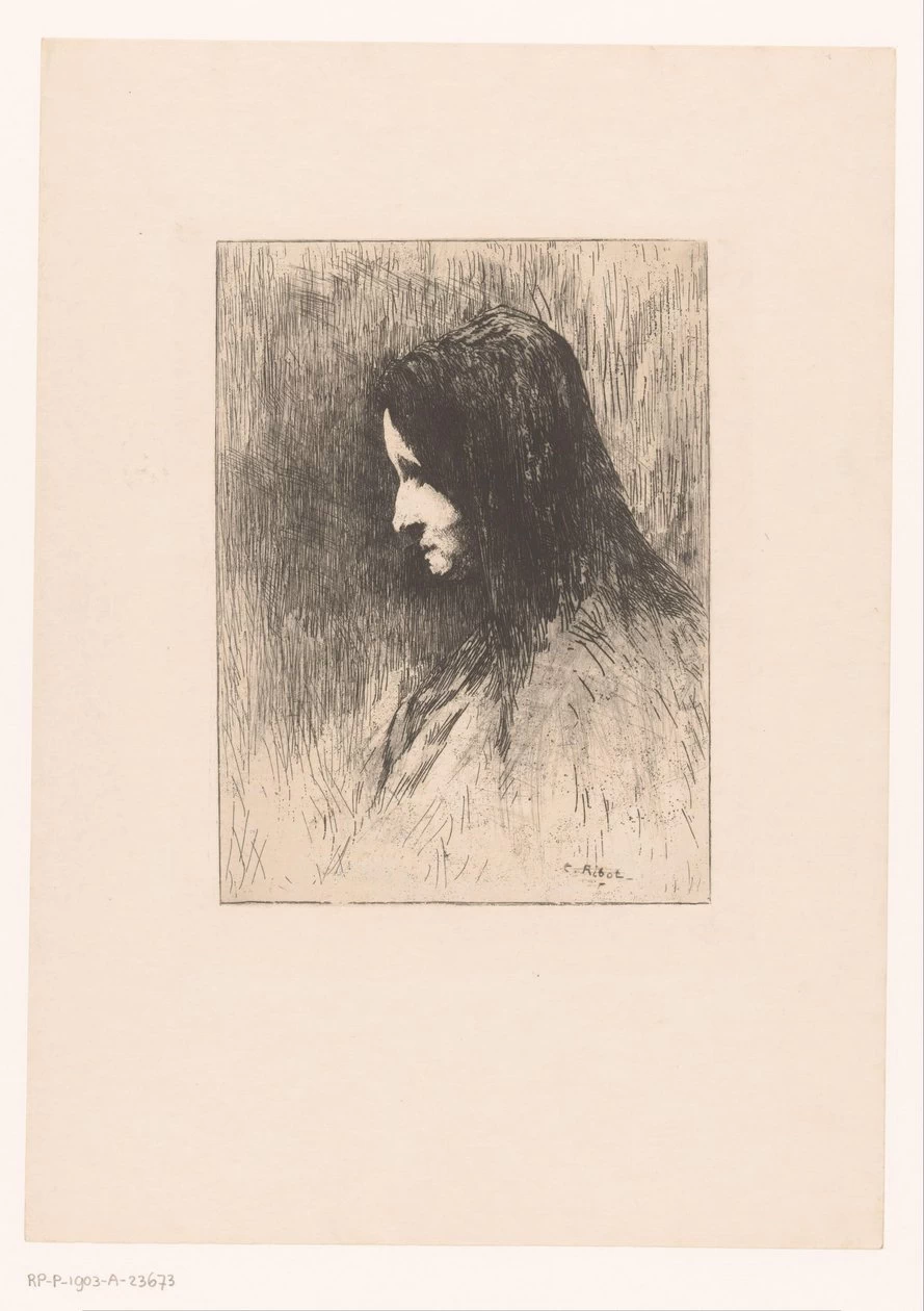 Augustin Théodule Ribot - Busto di una vecchia con fazzoletto, Rijks Museum, Amsterdam